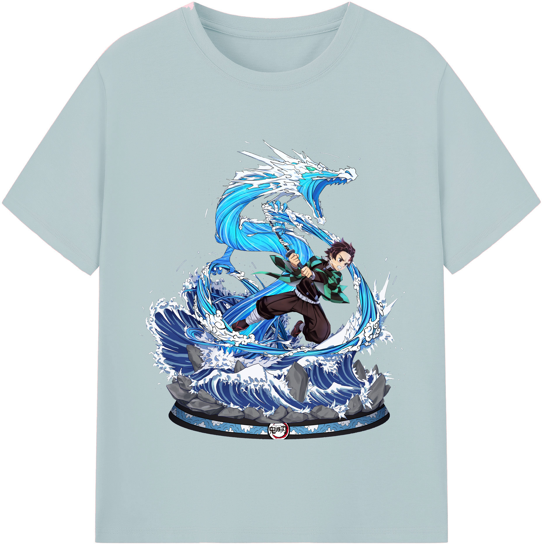 （画像用） 鬼滅の刃 竈門 炭治郎／かまど たんじろう Kamado Tanjirou 綿100％半袖Tシャツ（フロントプリント）